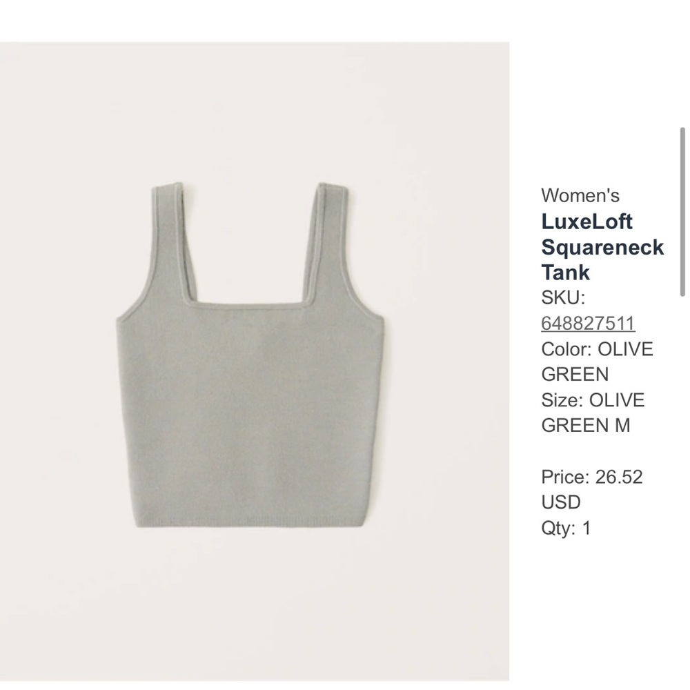 Luxe loft square neck tank